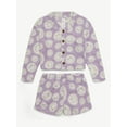 thumbnail image 4 of Justice Girls Long Sleeve Cardigan Sleep Top and Shorts, 2-Piece, Sizes 5-18 & Plus, 4 of 4