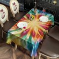 thumbnail image 2 of Colorful Tie Dye Mandala Pattern Rectangle Tablecloth 60"x102",Waterproof Polyester Rectangle Table Cloth, Wipeable Spillproof Polyester Tablecloth for Dining, Camping, Indoor and Outdoor, 2 of 6