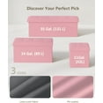 thumbnail image 6 of Wubio Folding Storage Ottoman Bench, Multi-Functional Ottoman Footrest, End of Bed Bench, Storage Chest for Living Room, Bedroom, Hallway, Entryway, Holds Up to 700 lbs (Light Pink, 43 Inches), 6 of 10