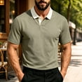 thumbnail image 6 of IhhxPro Men's Color Block Collared Shirt Quick Dry Short Sleeve Black T-Shirt Casual Golf Athletic Performance Slim Fit Summer XS-XL, 6 of 9
