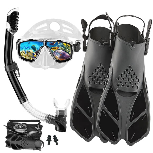 Equipo de Snorkel DiVLMT para Adultos con Aletas y Máscara de Buceo