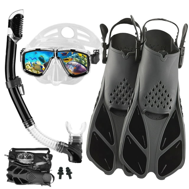 Equipo de Snorkel DiVLMT para Adultos con Aletas y Máscara de Buceo