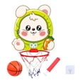 thumbnail image 3 of Juego de aro de baloncesto para la familia perfecl soporte portátil y plegable con dibujos de animales para niños, 3 of 8