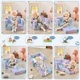 thumbnail image 4 of XIECUVA Toddler Couch, Toddler Chair Folding, Kids Sofa 2 in 1, Kids Sofa for Playroom-Extra Soft 2 Seats, Glow in The Dark Open Couch, Gifts for Kids, 4 of 8