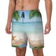 thumbnail image 1 of Fotbe Starfish in Beach Traje de Baño para Hombre – Shorts de Natación de Secado Rápido con Forro y Bolsillos-Large, 1 of 6