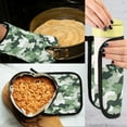 thumbnail image 5 of Yayeee Oven Mitts and Pot Holder Set of 4 Heat Resistant Kitchen Gloves Baking Hot Pad, Army Green Camouflage Pattern, 5 of 5