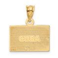 thumbnail image 3 of 14k Yellow Gold Enameled Cuba Flag Pendant Charm, 3 of 4