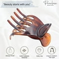 thumbnail image 3 of Parcelona French Basic Curved Paw Medium Celluloid Yoga Hair Claw for Women, 3 of 38