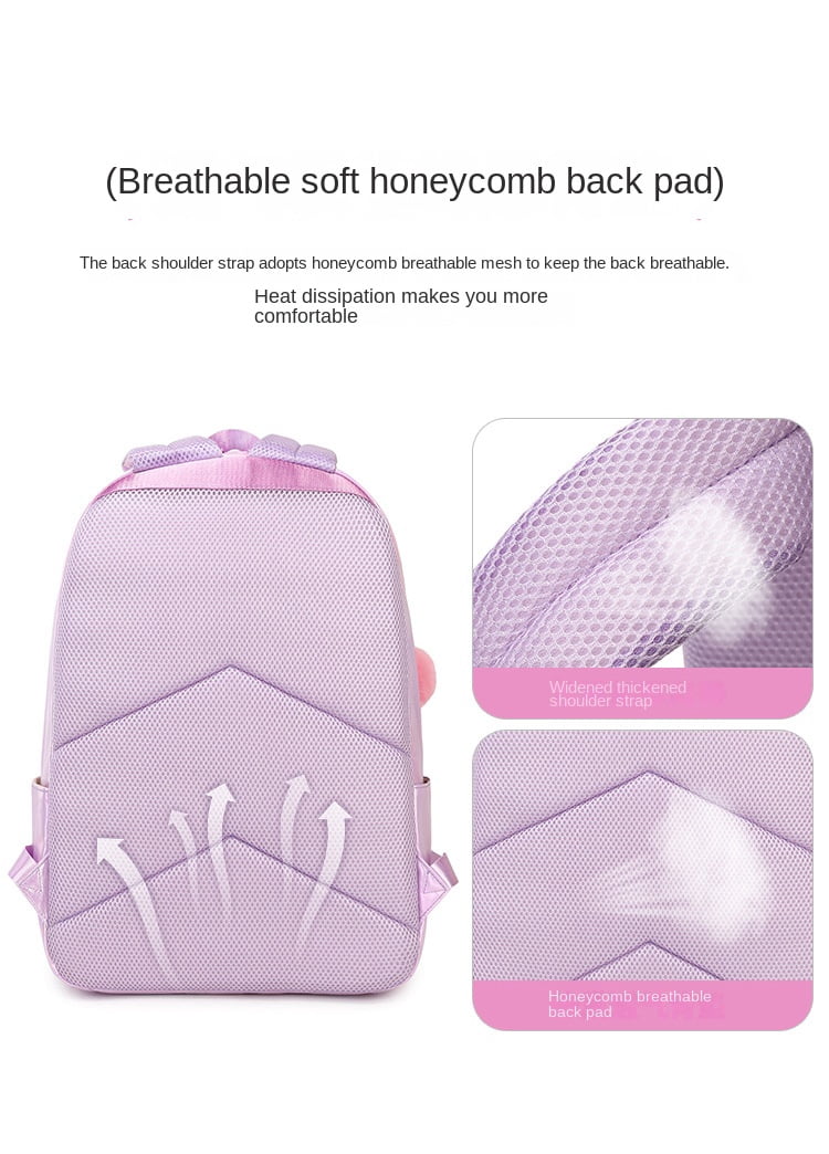 KAMUGO Backpacks for Girls with Lunch Bag & Pencil Case,Ergonomic School Backpacks (Purple)