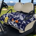thumbnail image 3 of Pzuqiu Floral Tropical Leaves Golf Cart Seat Covers 4 Pockets Golf Cart Seat Cover Towel, Portable Storage Pockets Quilted Golf Cart Seat Covers, 3 of 9