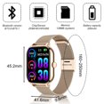 thumbnail image 5 of Reloj inteligente unisex con función de teléfono, asistente de voz, alerta de mensajes, reloj de fitness, monitor de pulso de sueño, reloj deportivo, 5 of 5