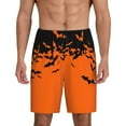 thumbnail image 1 of Fotbe Halloween With Black Bats Pantalones Cortos de Pijama para Hombre, Ropa de Dormir, Pantalones de Pijama Cortos para Hombre-X-Large, 1 of 6