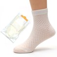 thumbnail image 5 of 12 pares de calcetines para niños pequeños de algodón peinado, transpirables, absorbentes, calcetines de malla fina para verano, 5 of 5
