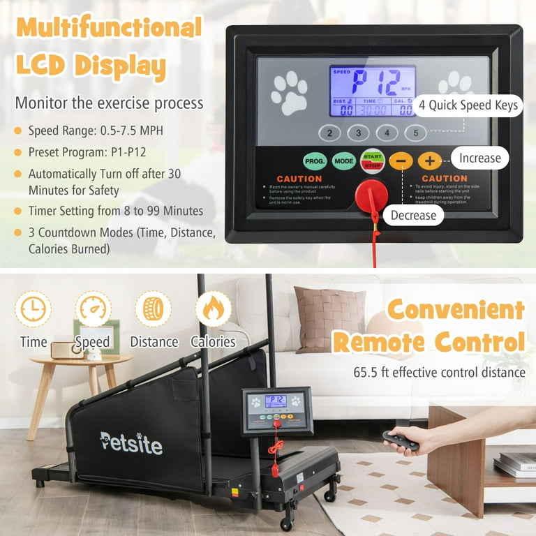 Costway Dog Treadmill for Small Medium Dogs Indoors Pet Running Training Machine