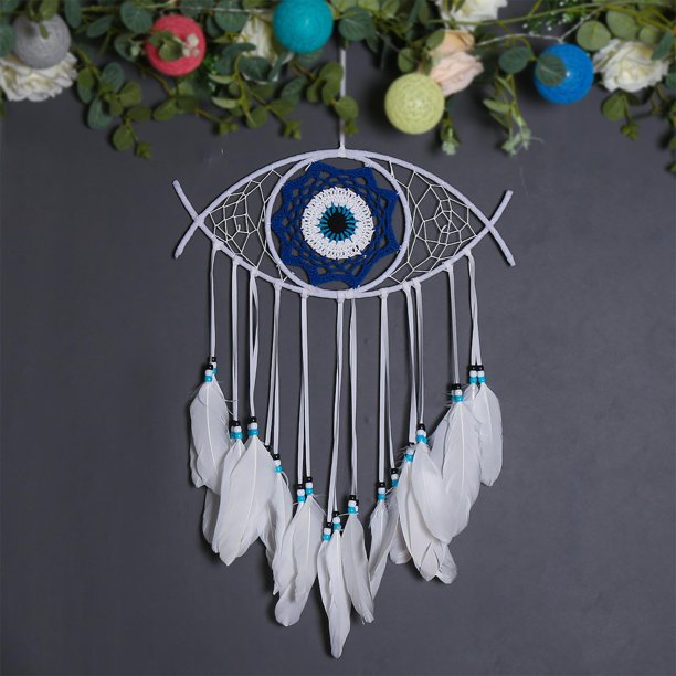 Decoración colgante de pared hecha , decoración de pared , buena para Festival, coche, Navidad, adornos perfecl Atrapasueños del mal de ojo