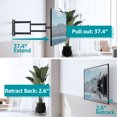 thumbnail image 3 of MOUNT PRO Full Motion Long Arm TV Wall Mount for Most 26-65 inch TVs, Max VESA 400x400mm and 77 lbs, with 37.4 inch Swivel Extension Arm, For Single Stud, 3 of 8