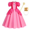 thumbnail image 1 of Vestidos de melocotón para niñas, disfraz de princesa, ropa de fiesta, Cosplay, Halloween, Carnaval, cumpleaños Fivean unisex, 1 of 2