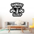 thumbnail image 3 of Xihbxyly Calcomanías de Pared "Gamers Never Sleep", Pegatinas de Pvc Extraíbles, Fácil Aplicación, Decoración Reutilizable para El Hogar, Ideal para Dormitorio, Residencia Universitaria o Apartamento, 3 of 7