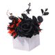 thumbnail image 3 of Arreglo floral de flores artificiales de Halloween en caja de madera para escritorio. Naranja oscuro, 3 of 9