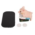 thumbnail image 2 of Estatua de cerdo, aspecto realista, pintado a mano, resina duradera, lectura de libros, figura de cerdito para jardín, Patio, patio trasero, 2 of 5
