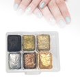 thumbnail image 1 of Pintura de acuarela, pigmento sólido ligero para decoración de uñas, paleta de de uñas brillantes, pintura para arte de uñas para teñir uñas estilo C, 1 of 8