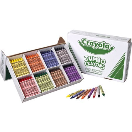 Crayola Jumbo Classpack Crayons, 25 Each Of 8 Colors, 200