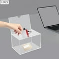 thumbnail image 2 of 12PCS Acrylic Suggestion Boxes Clear Acrylic Donation Box Ballot Box with Lock, 2 of 8