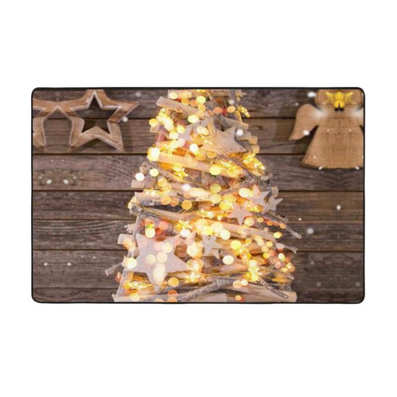 Area Rugs For Living Room Decor - Christmas Tree 01 Anti Slip Throw Washable Rugs 3x5 For Bedroom, Soft Indoor Carpet For Bedroom Living Room 60x39In