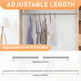 thumbnail image 7 of GPED Adjustable Spring Tension Closet Rod for Hanging Clothes, 31 to 80 Inch, 1 Inch Diameter Closet Shelves, Easy No-Drill Installation, Rust-Resistant Stainless Steel, Silver, 7 of 7