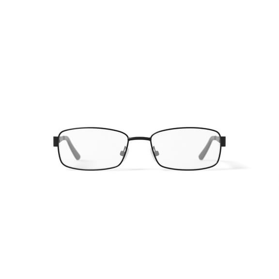 Contour Men's FM9187 Rectangular Prescription Eyeglasses with Case, Matte Black