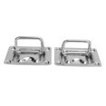 thumbnail image 1 of Recessed Pull Handle, Polished  Rustproof 76 X 57mm Flush Ring Pull Handle  for Cabinet Locker, 1 of 7