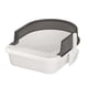thumbnail image 5 of Caja de arena para gatos, orinal, inodoro, parte superior abierta, bandeja de arena para mascotas, orinal para gatos pequeños y medianos , Negro, S Salvador Bandeja de arena para gatos, 5 of 10