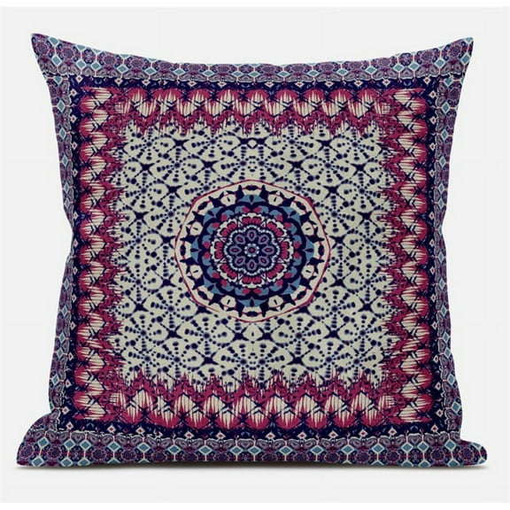 Holy Tie Die Flower Suede Zippered Pillow W Insert in Dark Green Grey 20 x 20