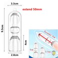 thumbnail image 1 of Extensión de condón reutilizable, funda para pene, agrandamiento masculino, retraso en el tiempo, cubierta de masajeador de clítoris con punta, condones transparentes de cristal, juguete sexual para adultos Tan Jianjun unisex, 1 of 2