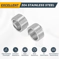 thumbnail image 4 of Uxcell 15pcs Wire Thread Inserts M16 x 2 x 1D Metric Helical Threaded Sleeve, 4 of 7