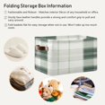 thumbnail image 6 of Light and Dark Green Plaids Square Storage Bins with Handles Collapsible Containing Box 1 Pack, 6 of 9