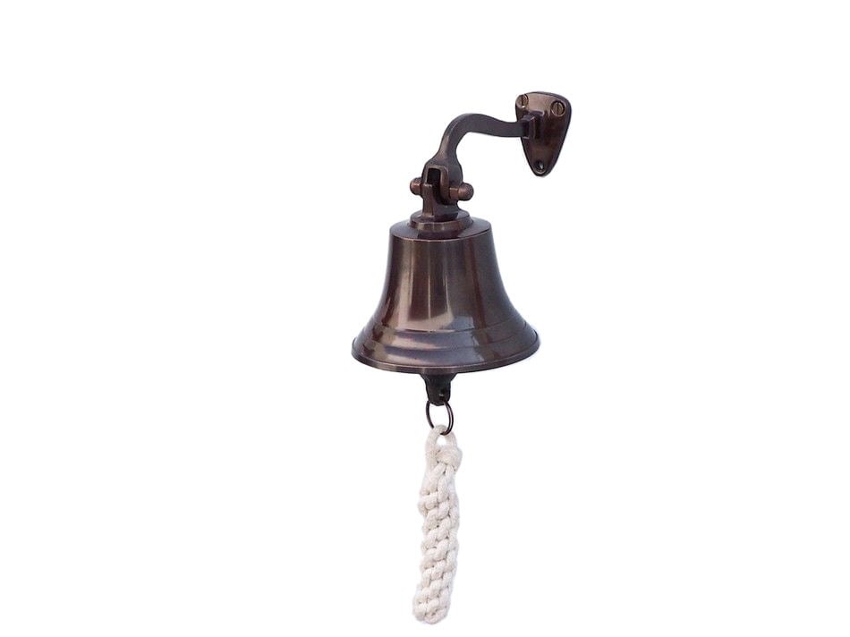 Antique Copper Bell 6" Nautical Decor Nautical Wall Hanging