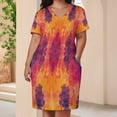 thumbnail image 3 of Colorful Tie Dye Vortex Summer Dresses for Women Beach Boho, 3 of 5
