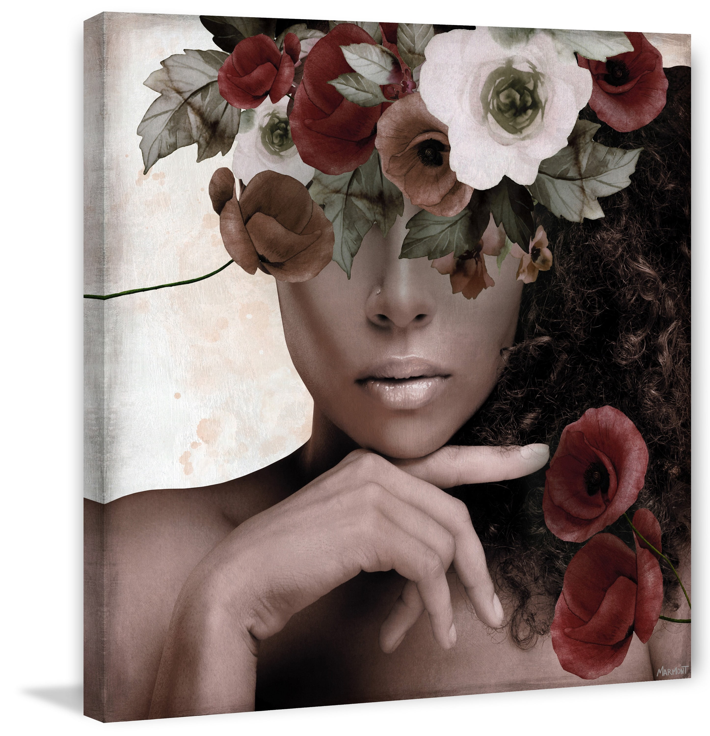 Charming Beauty 48 in x 48 in Painting Canvas Art Print, by Marmont Hill