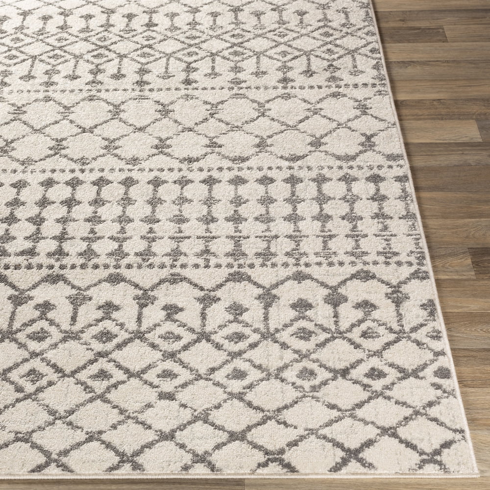 Livabliss Area Rugs for Living Room, 7x9 Chester Global Beige Rug, Bedroom Dining Room Home Decor Stain Resistant Carpet (6'7" x 9')