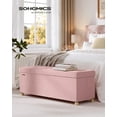 thumbnail image 2 of Banco otomano de almacenamiento SONGMICS plegable 30 L, color rosa gelatina, 2 of 6