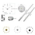 thumbnail image 2 of Wosthever Reloj de pared con números, reloj de pared de acero inoxidable, pegatinas de espejo para restaurante, relojes, decoración para sala Electrodomésticos Plata, 2 of 6