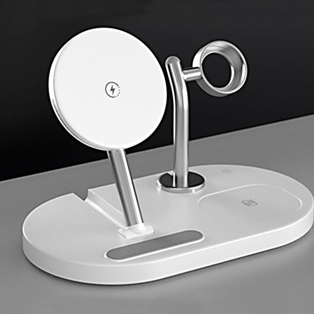 Cargador inalámbrico, cargador portátil de 15 W, plegable vertical, magnético, inalámbrico y 3 en 1 para teléfono móvil, teléfono/auriculares con soporte de carga para reloj.