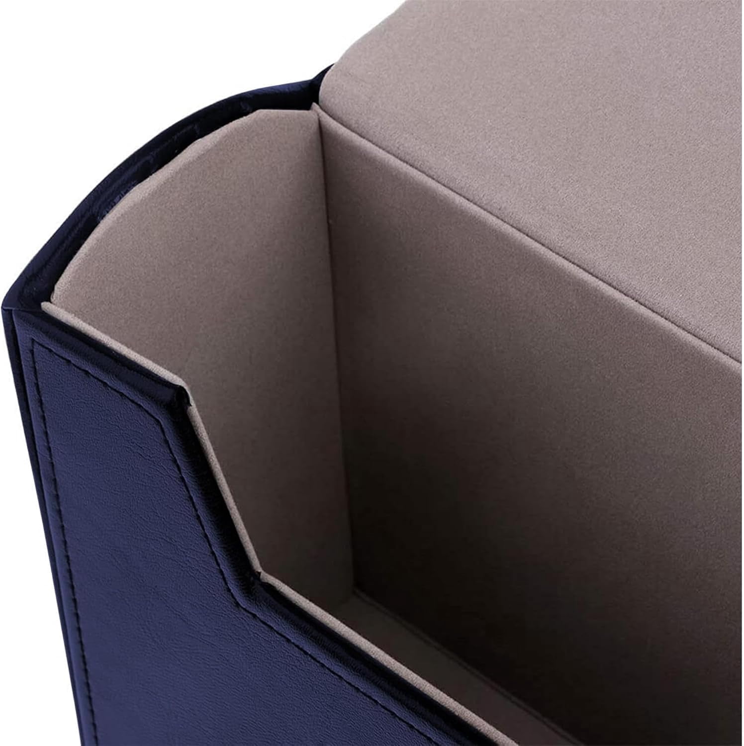 Leather Cash Collection Storage Box: PMG Graded Banknote Holder, Currency Banknotes Collecting Holder, Currency Organizer Protective Case for Trading Cards Stamps Tickets (Blue)