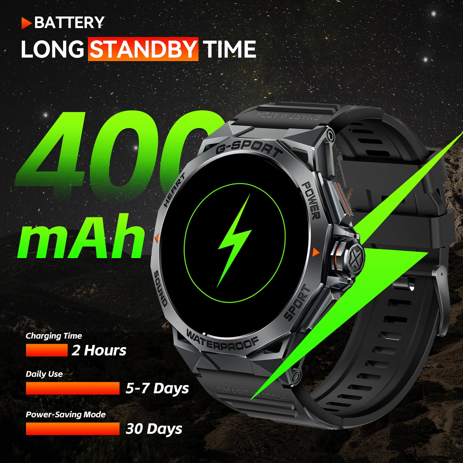 XAXRE Military Smart Watch for Men, 1.43" AMOLED Watch with AI Voice, 100+ Sports Modes Fitness Smartwatch for iOS Android Phones
