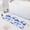 Elegant Blue Iris Flowers, variant on Haosy Lines Roses Bathroom Rugs Non Slip Absorbent Soft Plush Quick Dry Bath Mat, 39"x20"