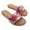 PINK, variant on GJPBGK Women’s Rhinestone Slide Sandals Sparkly Open Toe Flats for Summer, Beach, Casual & Dressy Outfits, Size 6-10