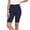 #07 Navy 【Mix & Match: Stock Up on Your Favorite Colors】, variant on Women's Soft Solid Elastic Waist Casual Short Pants, Comfy Travel Shorts with Functional Pockets, Lightweight Polyester Blend for Walking, Running Errands, Sightseeing, | TruBelle,Army Green L