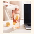 thumbnail image 4 of Water Bottle 22oz (650ml), Clear Water Bottle with Spout Lid and Carry Handle, Reusable, Hiking Water Bottle Suitable for Travel, Outdoors, Gym, Travel, Home, Pink, 4 of 5