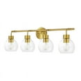 thumbnail image 4 of Kawoti  Dimmable Bathroom Vanity Light with Clear Glass Shades W30.5"-4 light - Antique Brass, 4 of 5